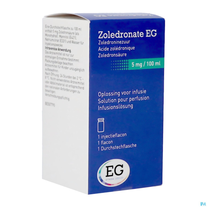 Zoledronate eg 5mg/100ml sol perf    fl 1