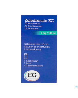 Zoledronate eg 5mg/100ml sol perf    fl 1