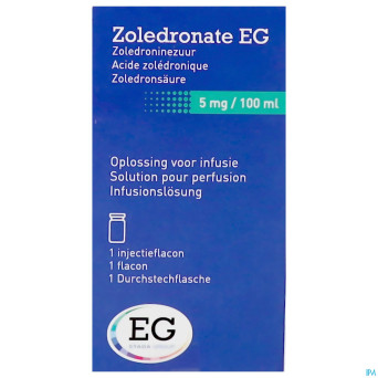 Zoledronate eg 5mg/100ml sol perf    fl 1