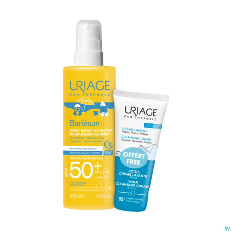 Uriage bariesun enfants ip50 spray 200ml + cr 50ml