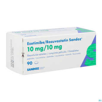 Ezetimibe/rosuvastatin sandoz 10mg/10mg    comp 90