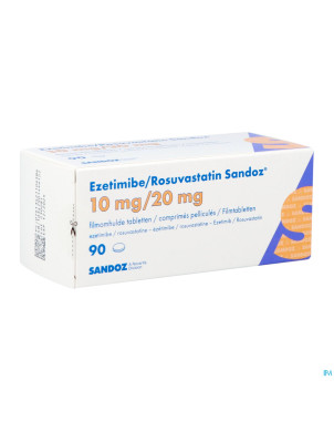 Ezetimibe/rosuvastatin sandoz 10mg/20mg    comp 90