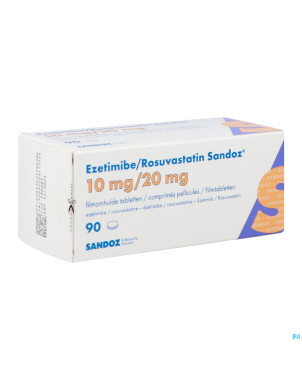 Ezetimibe/rosuvastatin sandoz 10mg/20mg    comp 90