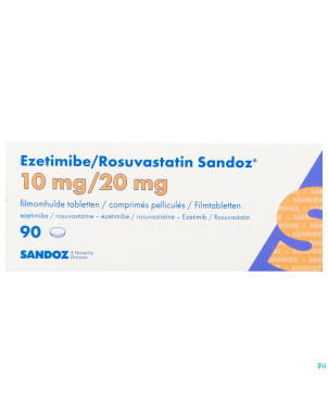 Ezetimibe/rosuvastatin sandoz 10mg/20mg    comp 90