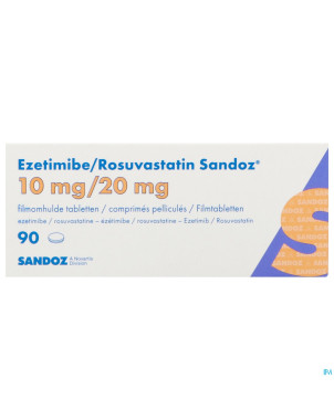 Ezetimibe/rosuvastatin sandoz 10mg/20mg    comp 90