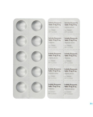 Ezetimibe/rosuvastatin sandoz 10mg/20mg    comp 90