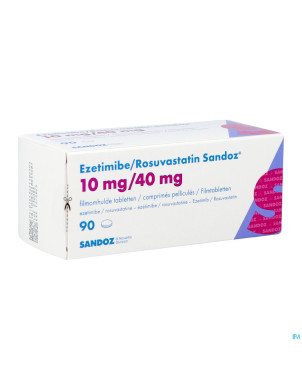 Ezetimibe/rosuvastatin sandoz 10mg/40mg    comp 90