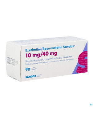 Ezetimibe/rosuvastatin sandoz 10mg/40mg    comp 90