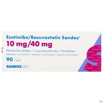 Ezetimibe/rosuvastatin sandoz 10mg/40mg    comp 90