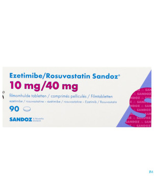 Ezetimibe/rosuvastatin sandoz 10mg/40mg    comp 90