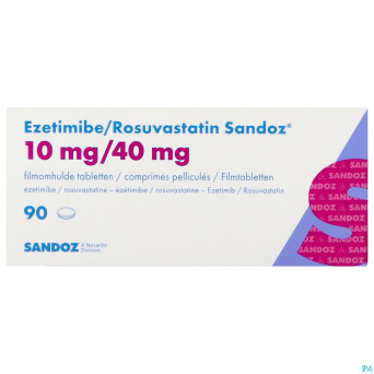 Ezetimibe/rosuvastatin sandoz 10mg/40mg    comp 90