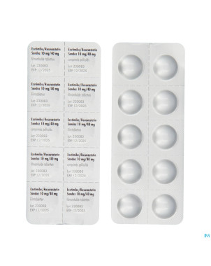 Ezetimibe/rosuvastatin sandoz 10mg/40mg    comp 90