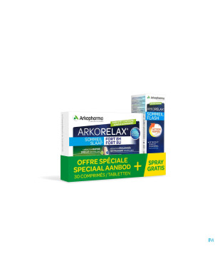 Arkorelax sommeil 8h comp 30 + spray gratuit 20ml