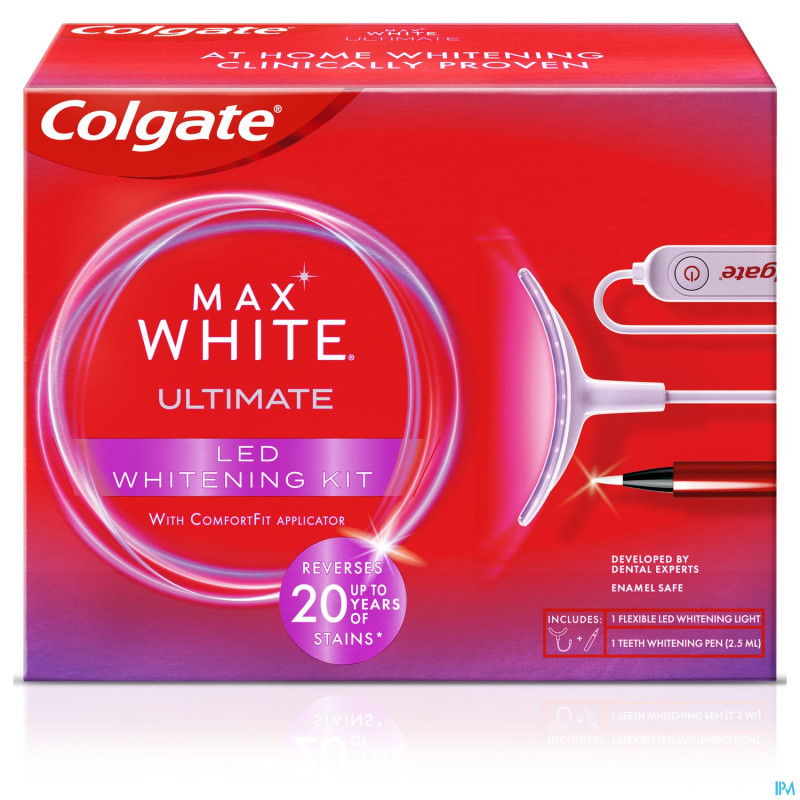 Colgate max white kit blancheur led    2 prod.