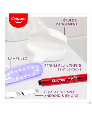 Colgate max white kit blancheur led    2 prod.
