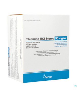 Thiamine hcl 50mg/ml sol inj    fl inj 100