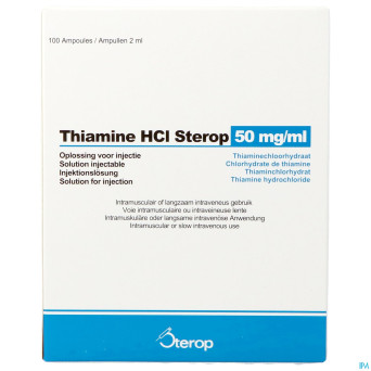 Thiamine hcl 50mg/ml sol inj    fl inj 100