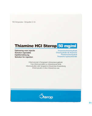 Thiamine hcl 50mg/ml sol inj    fl inj 100
