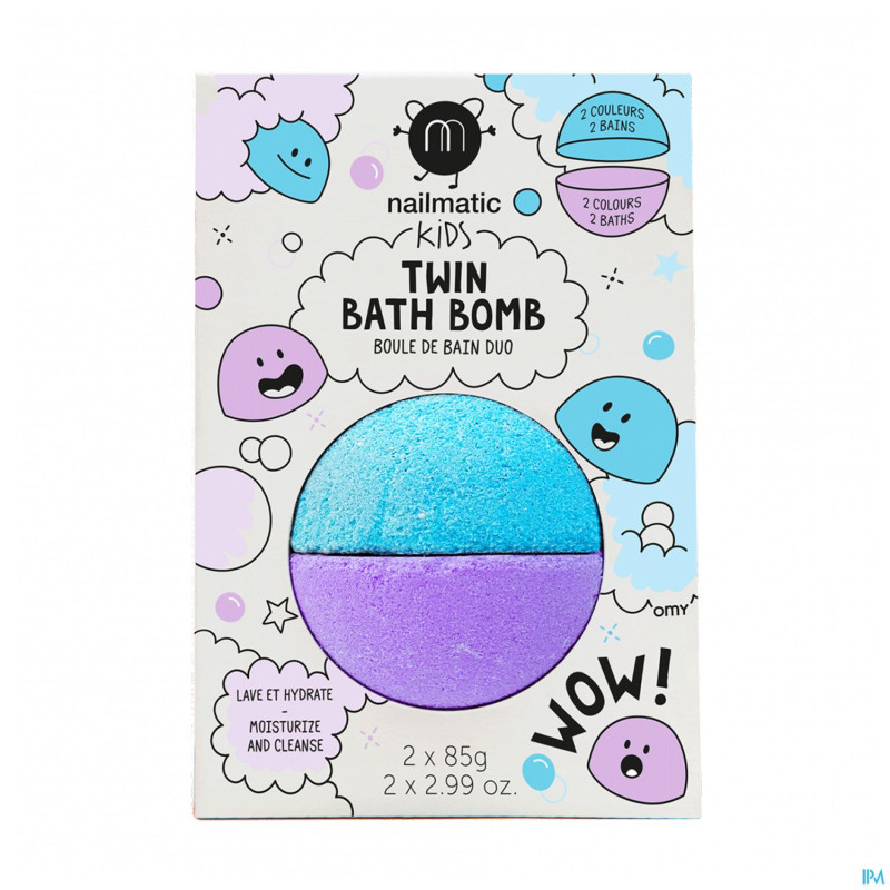 Nailmatic kids duo boule bain bleu&violet    160g
