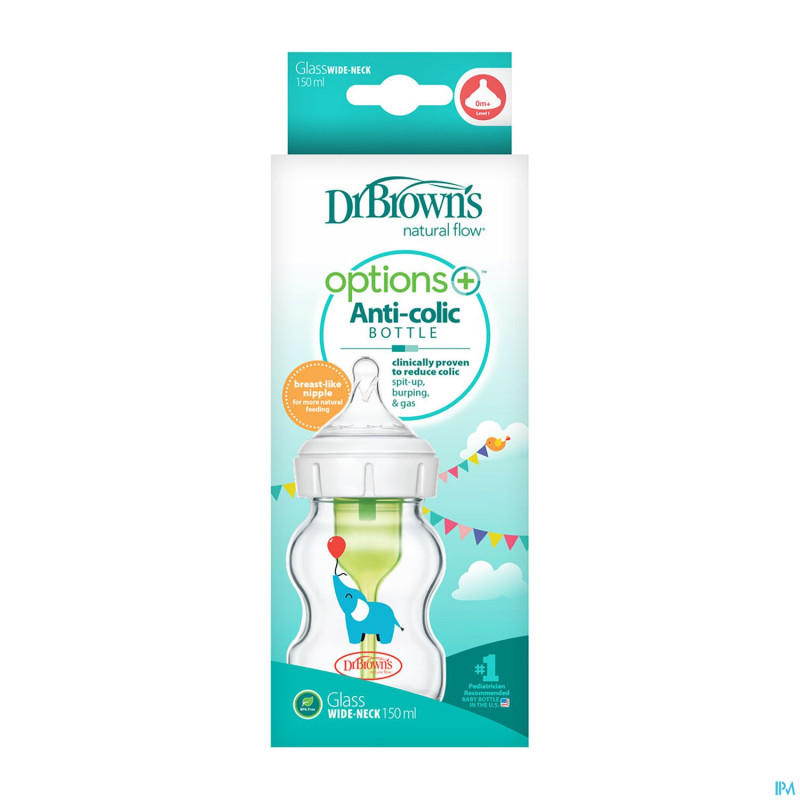 Dr. brown's options+biberon col l elephant   150ml