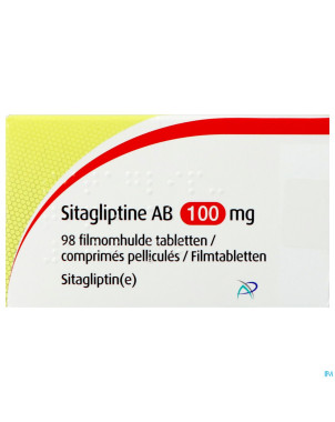 Sitagliptine ab 100mg    comp pell 98 x 100mg