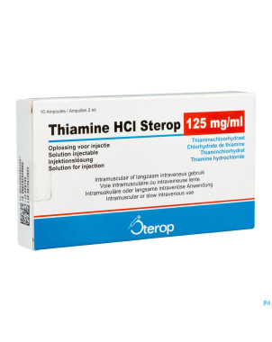 Thiamine hcl 125mg/ml sol inj    fl inj 10