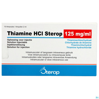 Thiamine hcl 125mg/ml sol inj    fl inj 10