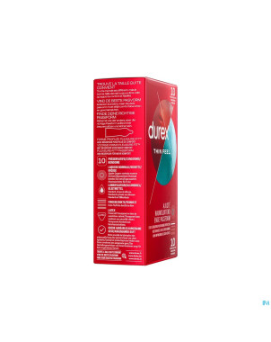 Durex thin feel taille ajustee    preservatifs 10