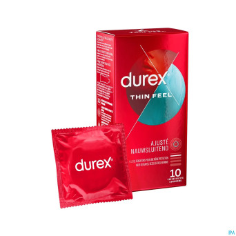 Durex thin feel taille ajustee    preservatifs 10
