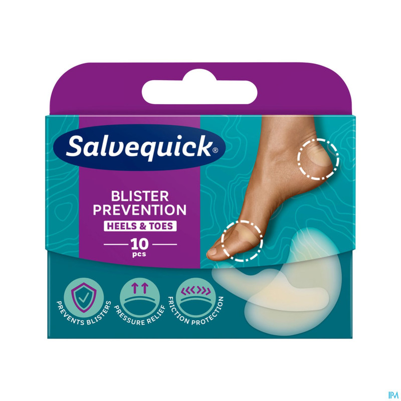 Salvequick pansements prevention orteils&talons 10
