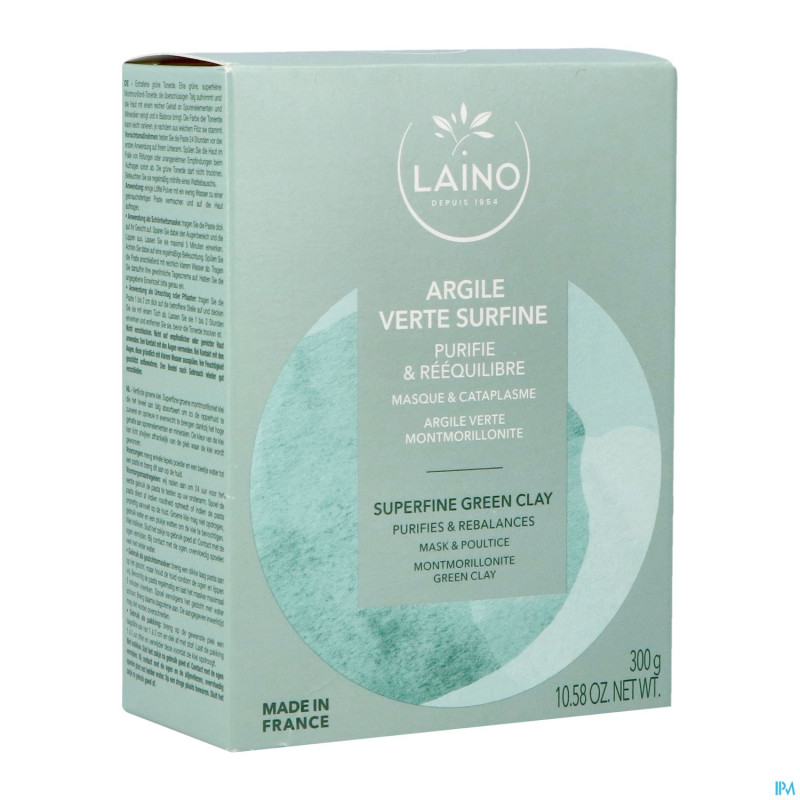 Laino argile pdr surfine verte    etui 300g