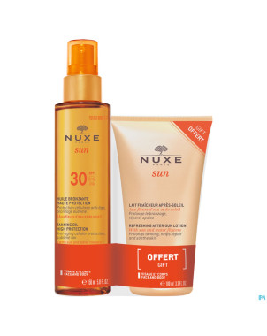 Nuxe duo huile bronz.ip30 150ml+aftersun 100mlfree