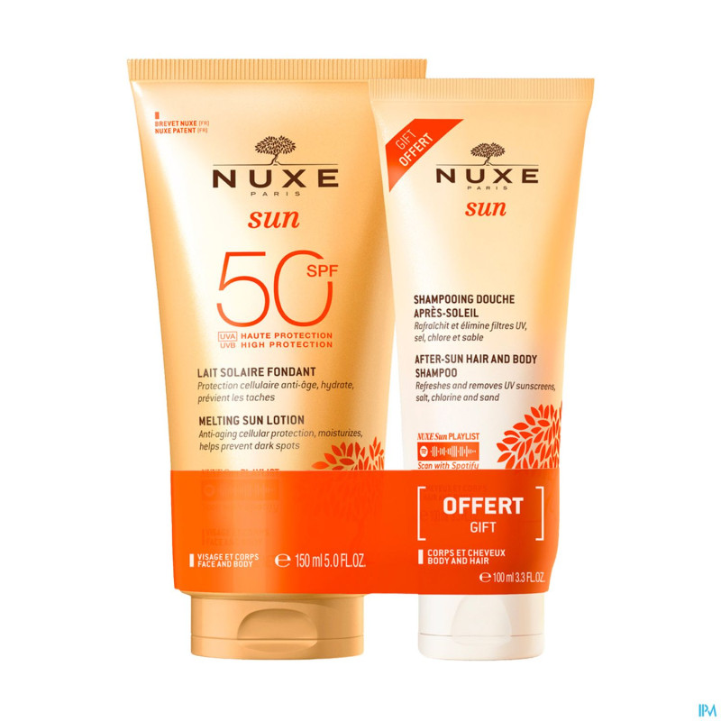 Nuxe duo lait fondant ip50 150ml+sh dch 100ml free