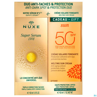 Nuxe duo super serum10 30ml+cr.fond.ip50 50ml free