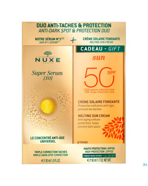 Nuxe duo super serum10 30ml+cr.fond.ip50 50ml free
