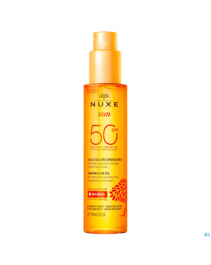 Nuxe sun huile bronz. ip50 visage&corps150ml