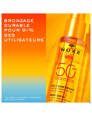 Nuxe sun huile bronz. ip50 visage&corps150ml
