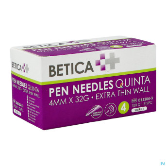 Betica aiguilles stylo inj quinta 4mmx32g    100