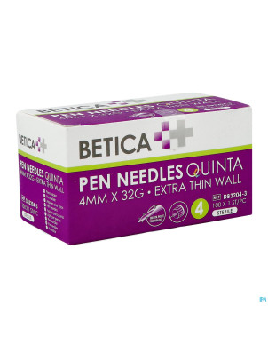 Betica aiguilles stylo inj quinta 4mmx32g    100