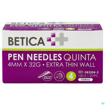 Betica aiguilles stylo inj quinta 4mmx32g    100
