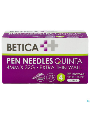 Betica aiguilles stylo inj quinta 4mmx32g    100