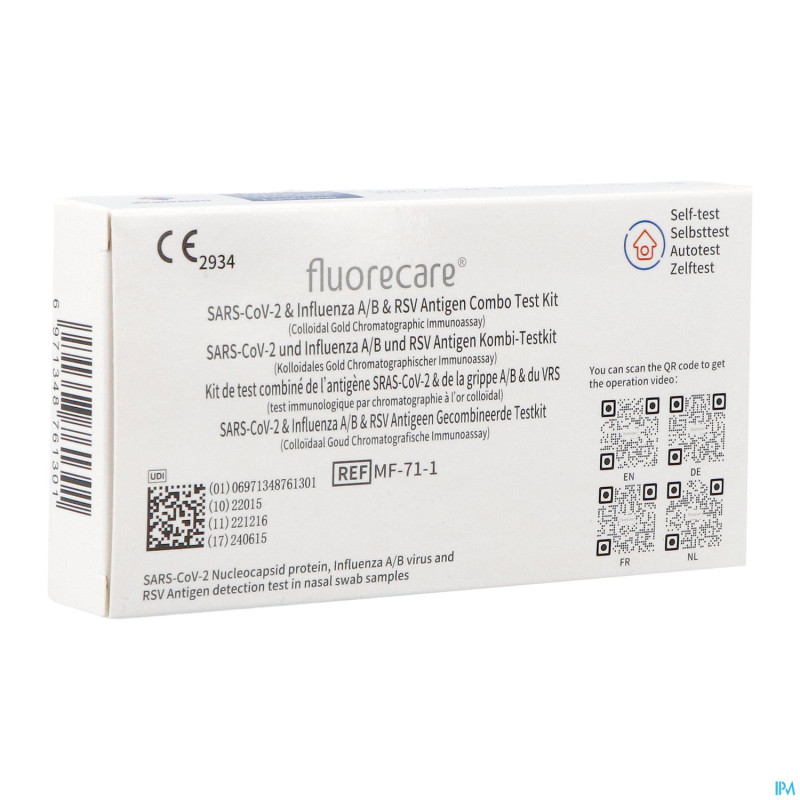 Fluorecare combi rsv/flu/covid autotest    1 magis