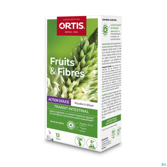 Ortis fruits & fibres action douce   sticks 12x10g