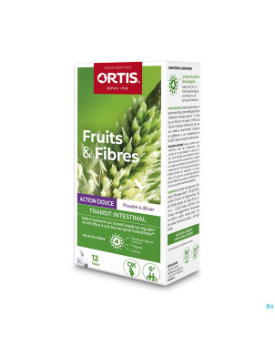 Ortis fruits & fibres action douce   sticks 12x10g