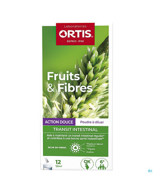 Ortis fruits & fibres action douce   sticks 12x10g