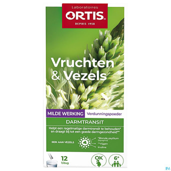 Ortis fruits & fibres action douce   sticks 12x10g