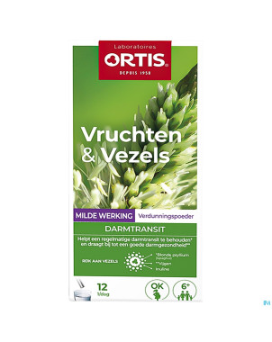 Ortis fruits & fibres action douce   sticks 12x10g