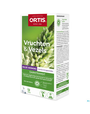 Ortis fruits & fibres action douce   sticks 12x10g
