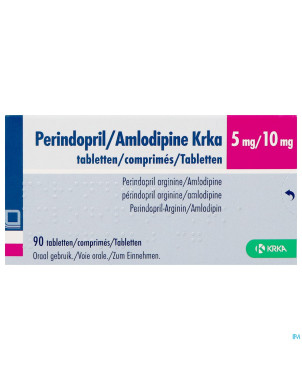 Perindopril/amlodipine krka 5mg/10mg    comp 90
