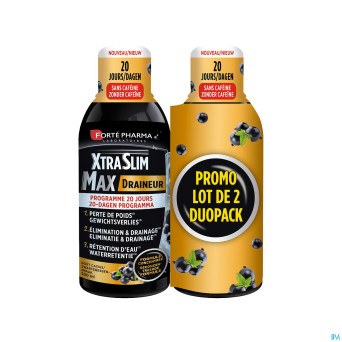 Xtraslim max draineur cassis duo    2x500ml